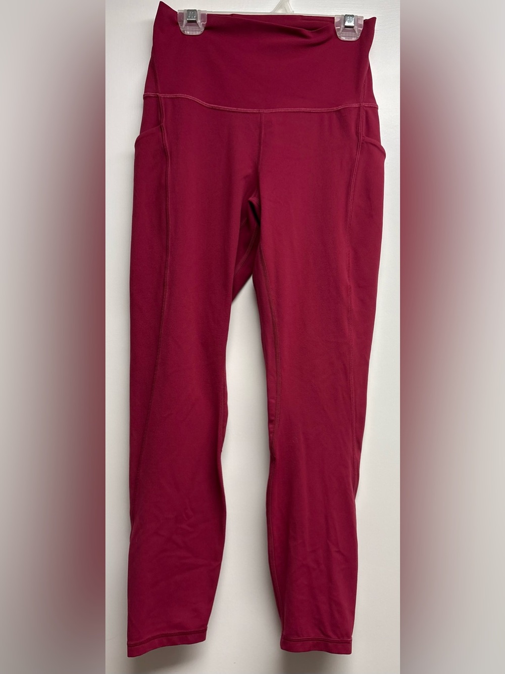 Lululemon Align High Rise Crop Pocket Leggings Berry Red Size 6 W5DSHS